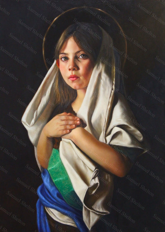 Young Mother Mary Magnet
